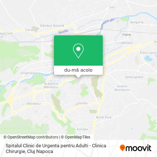 Hartă Spitalul Clinic de Urgenta pentru Adulti - Clinica Chirurgie