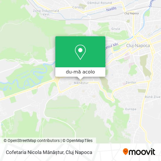 Hartă Cofetaria Nicola Mănăștur
