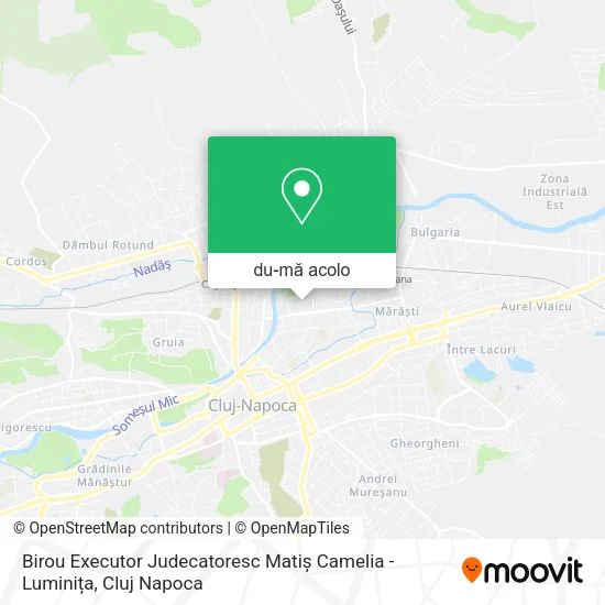 Hartă Birou Executor Judecatoresc Matiș Camelia - Luminița