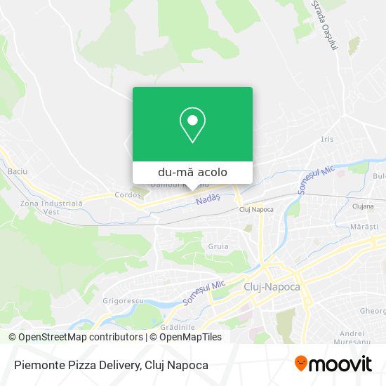 Hartă Piemonte Pizza Delivery