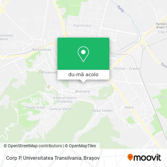 Hartă Corp P, Universitatea Transilvania