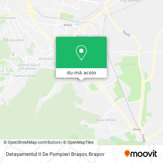 Hartă Detașamentul II De Pompieri Brașov