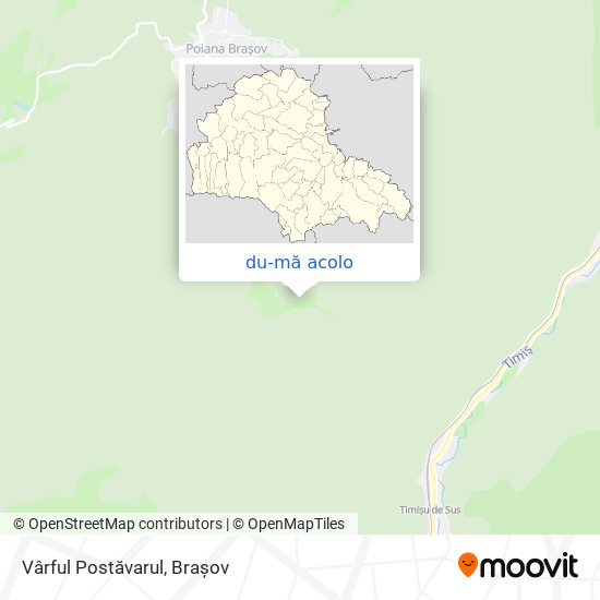 Hartă Vârful Postăvarul