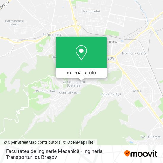 Hartă Facultatea de Inginerie Mecanică - Ingineria Transporturilor