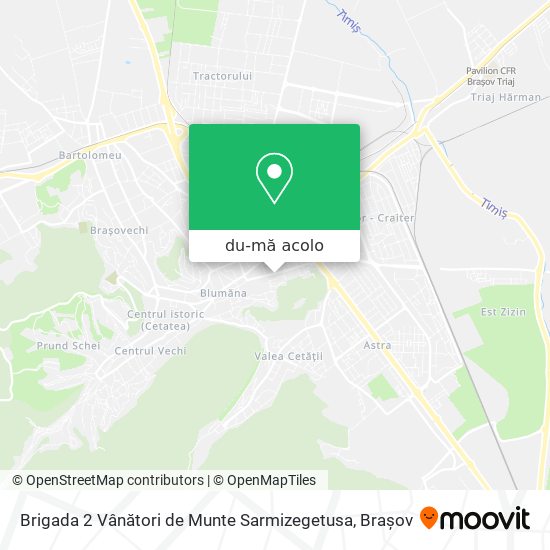 Hartă Brigada 2 Vânători de Munte  Sarmizegetusa