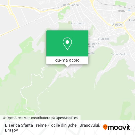 Hartă Biserica Sfânta Treime -Tocile din Șcheii Brașovului