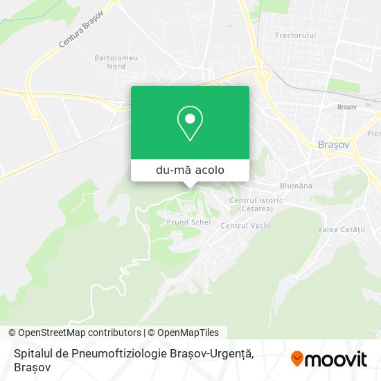 Hartă Spitalul de Pneumoftiziologie Brașov-Urgență