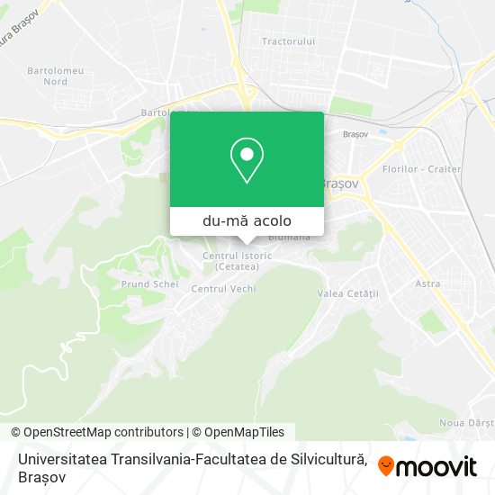 Hartă Universitatea Transilvania-Facultatea de Silvicultură