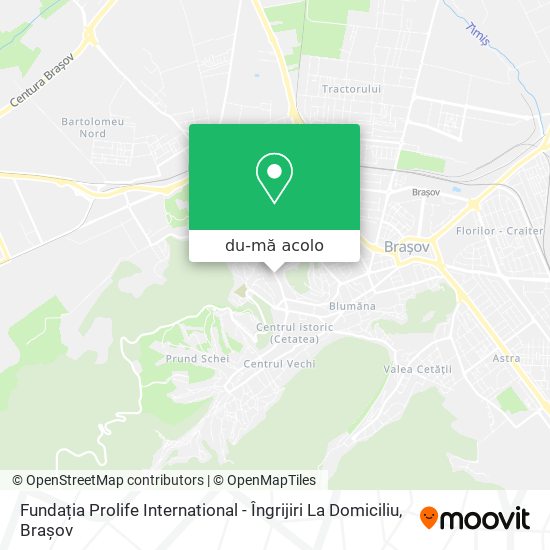 Hartă Fundația Prolife International - Îngrijiri La Domiciliu