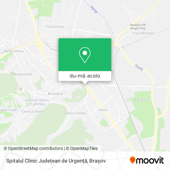 Hartă Spitalul Clinic Județean de Urgență