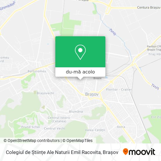 Hartă Colegiul de Științe Ale Naturii Emil Racovita
