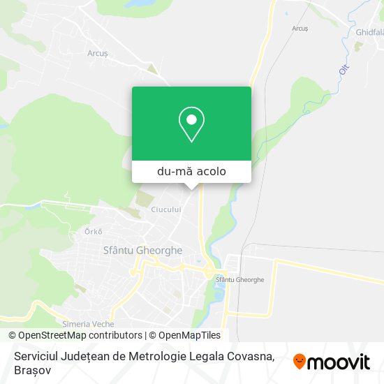 Hartă Serviciul Județean de Metrologie Legala Covasna
