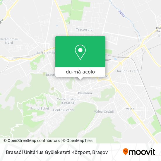 Hartă Brassói Unitárius Gyülekezeti Központ