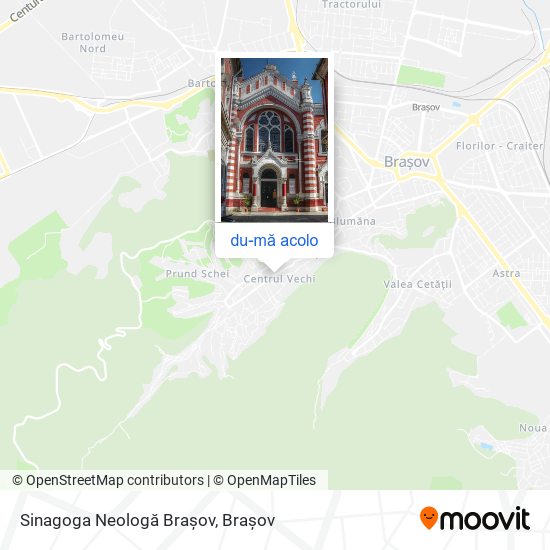 Hartă Sinagoga Neologă Brașov