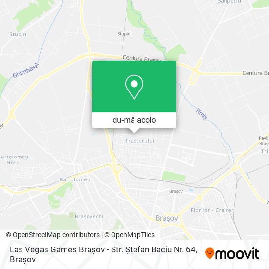Hartă Las Vegas Games Brașov - Str. Ștefan Baciu Nr. 64