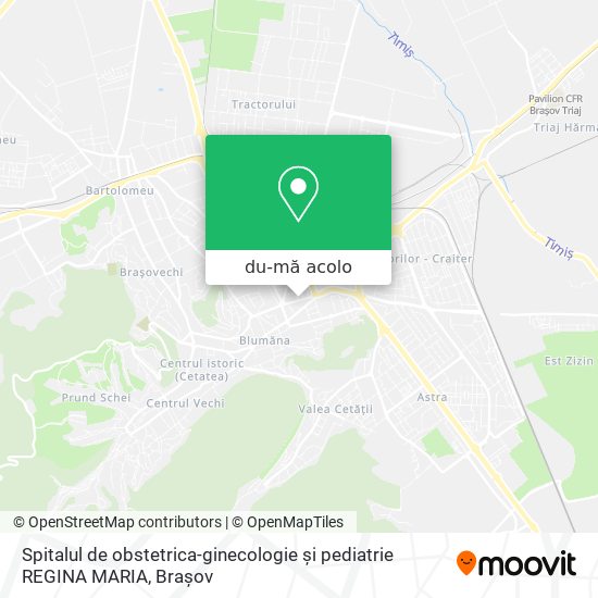 Hartă Spitalul de obstetrica-ginecologie și pediatrie REGINA MARIA