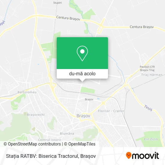 Hartă Stația RATBV: Biserica Tractorul