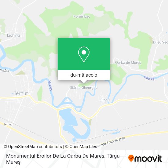 Hartă Monumentul Eroilor De La Oarba De Mureș