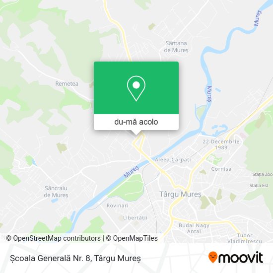 Hartă Școala Generală Nr. 8