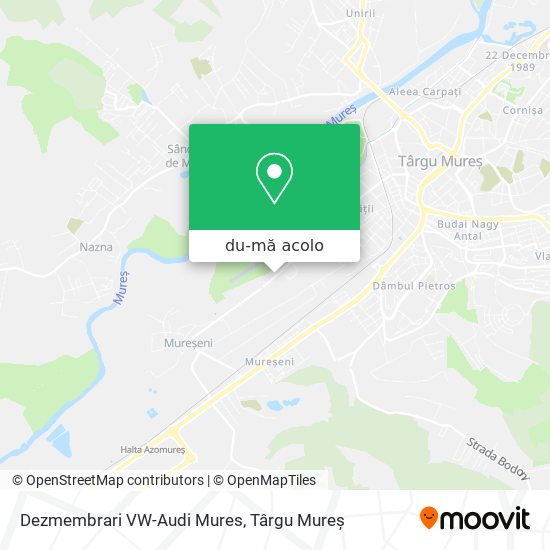 Hartă Dezmembrari VW-Audi Mures