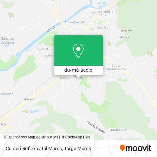 Hartă Cursuri Reflexovital Mures