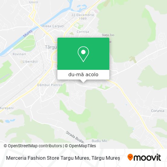 Hartă Merceria Fashion Store Targu Mures
