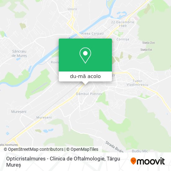 Hartă Opticristalmures - Clinica de Oftalmologie