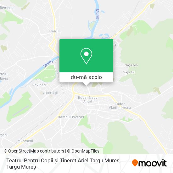 Hartă Teatrul Pentru Copii și Tineret Ariel Targu Mureș