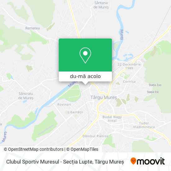 Hartă Clubul Sportiv Muresul - Secția Lupte