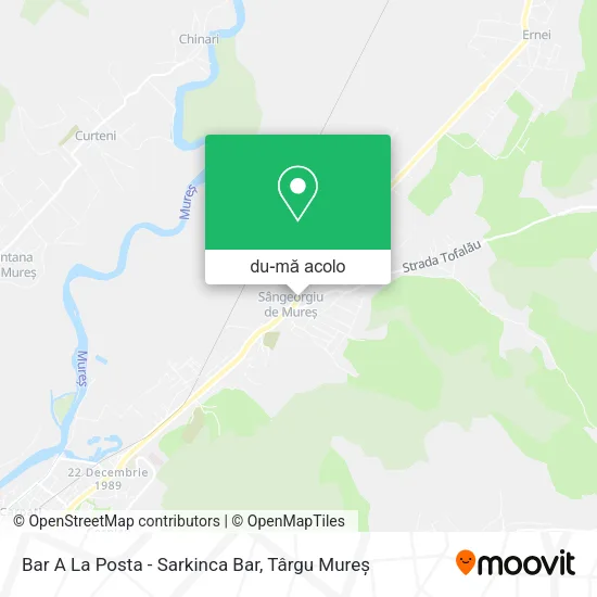 Hartă Bar A La Posta - Sarkinca Bar