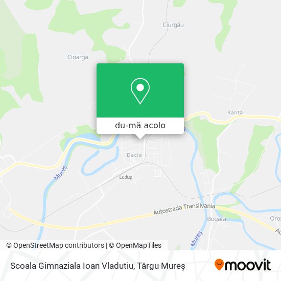 Hartă Scoala Gimnaziala  Ioan Vladutiu