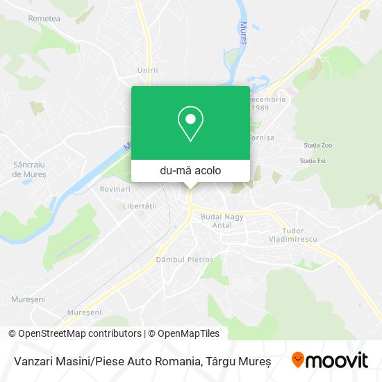 Hartă Vanzari Masini / Piese Auto Romania