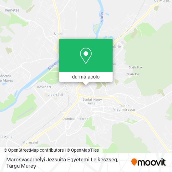 Hartă Marosvásárhelyi Jezsuita Egyetemi Lelkészség