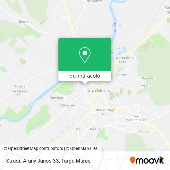 Hartă Strada Arany János 33