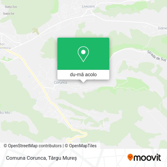 Hartă Comuna Corunca