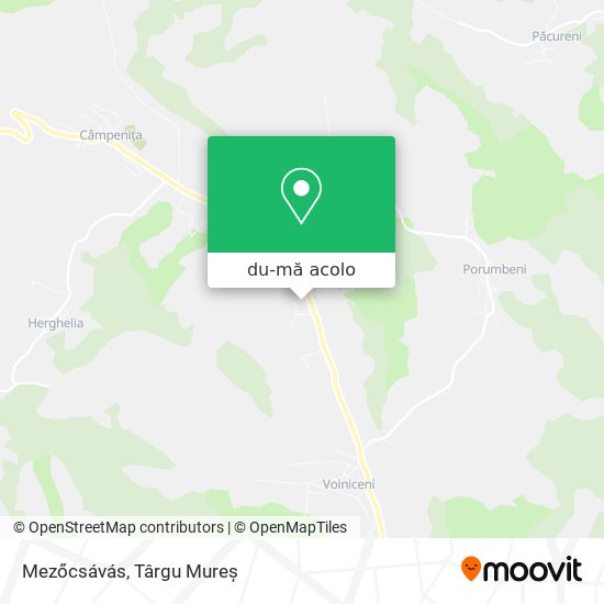 Hartă Mezőcsávás