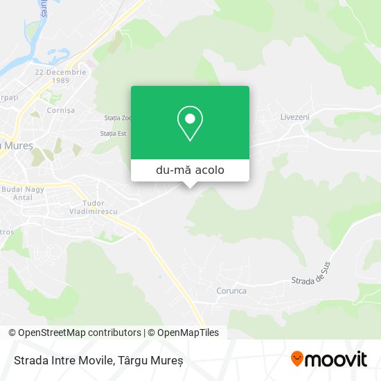 Hartă Strada Intre Movile