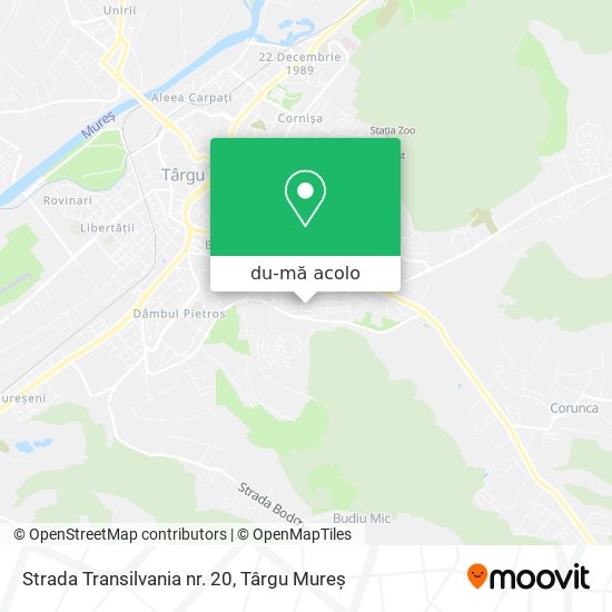 Hartă Strada Transilvania nr. 20