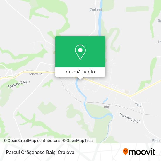 Hartă Parcul Orășenesc Balș