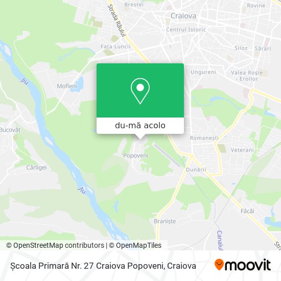 Hartă Școala Primară Nr. 27 Craiova Popoveni