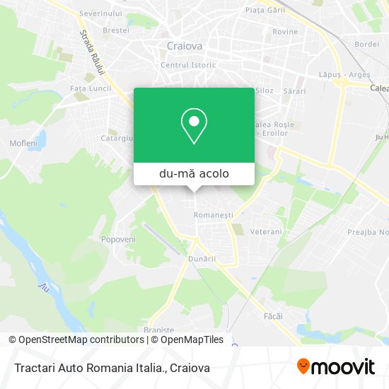 Hartă Tractari Auto Romania Italia.