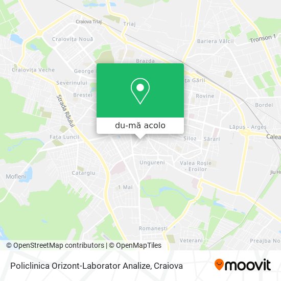 Hartă Policlinica Orizont-Laborator Analize
