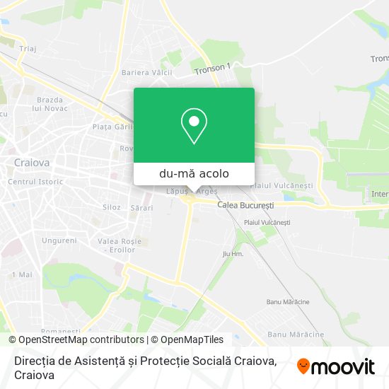 Hartă Direcția de Asistență și Protecție Socială Craiova