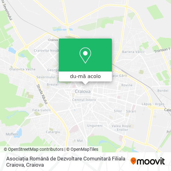 Hartă Asociația Română de Dezvoltare Comunitară Filiala Craiova