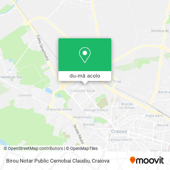 Hartă Birou Notar Public Cernobai Claudiu