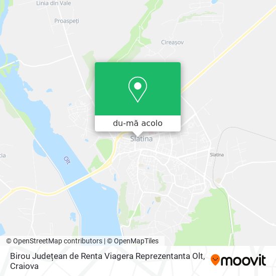 Hartă Birou Județean de Renta Viagera Reprezentanta Olt