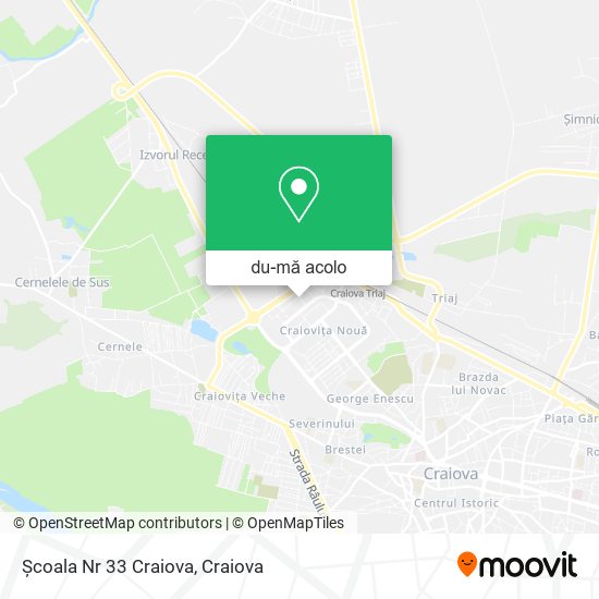 Hartă Școala Nr 33 Craiova