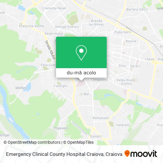 Hartă Emergency Clinical County Hospital Craiova