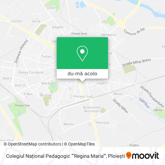 Hartă Colegiul Național Pedagogic ""Regina Maria""