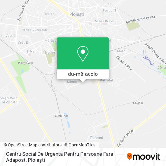 Hartă Centru Social De Urgenta Pentru Persoane Fara Adapost
